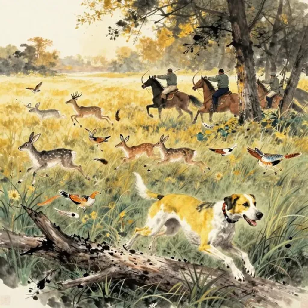 Yilin ink brush artwork: Youthful Folly to Return